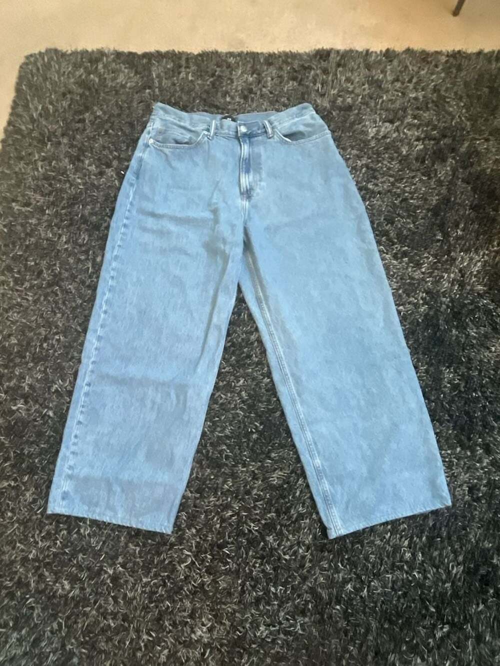 H&M Baggy Fit Light Wash Wide Leg Jeans